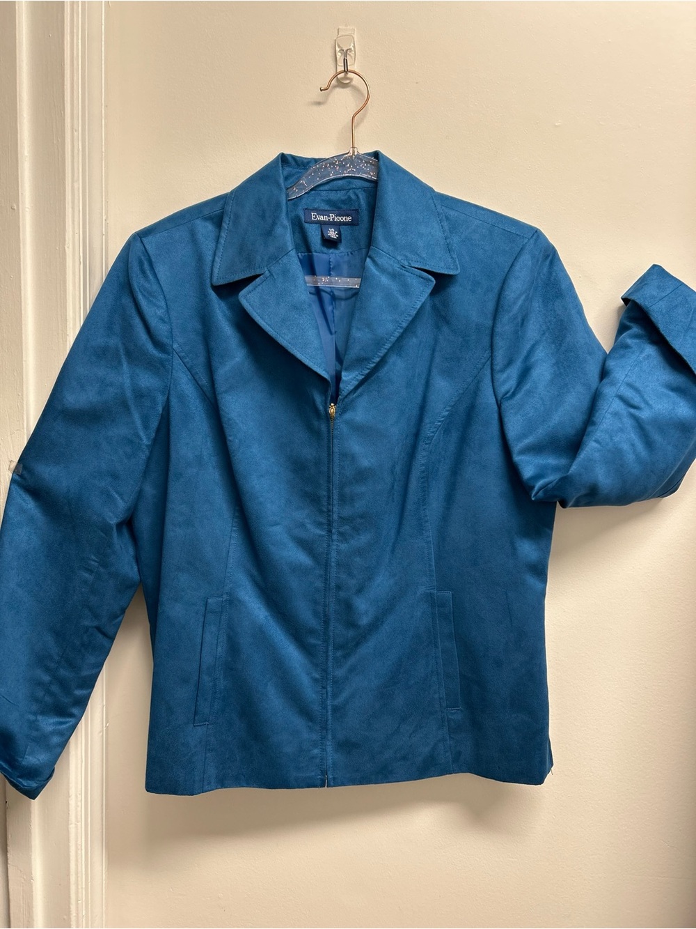Evan Picone Teal Jacket with Zip Front